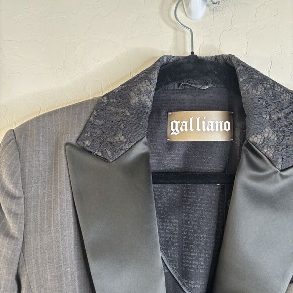 John Galliano Vintage Wool Lace Skirt Suit Set - Picture 12 of 12